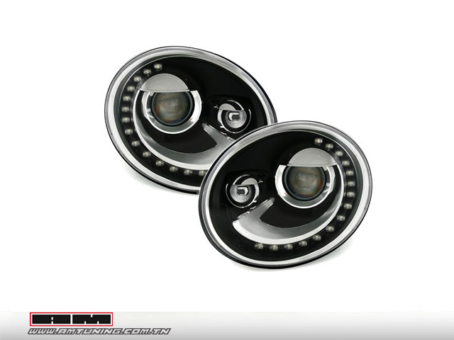 Phares av VW Beetle 13 -> Up look version Xenon/LED - pour version Halogene