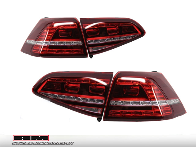 Feux Ar LED VW Golf 7 - rouge/blanc V2