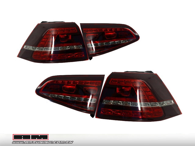 Feux Ar LED VW Golf 7 - rouge/fumé V2
