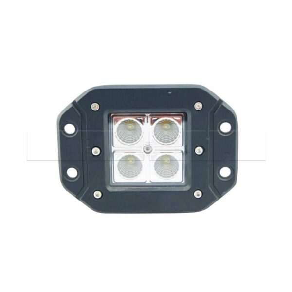 Phare additionnel carré encastrable 4 LEDs 16W 30° - 12 x 9 cm - 1pc - Image 2