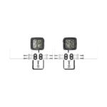 P.Phares additionnels carrés 4 LEDs 1300lm - 7,5W Nominal - 2PC - Image 6