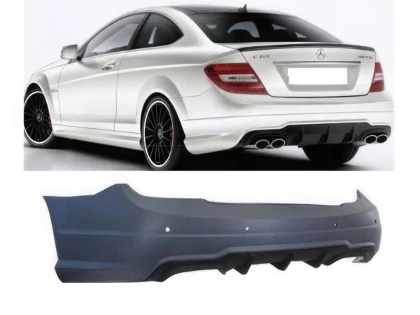 Pare-chocs ar MER. C W204 Ph2 C63 AMG 12 UP - double sorties G+D - avec PDC