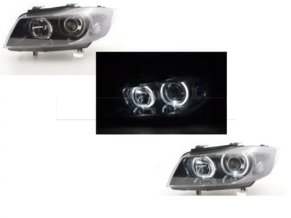 Phares av angel eyes LED BMW E90 05-11