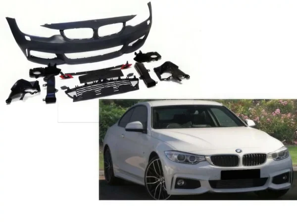 Pare-chocs av complet BMW Serie 4 F32 / F36 MTech - avec lave phares - avec PDC