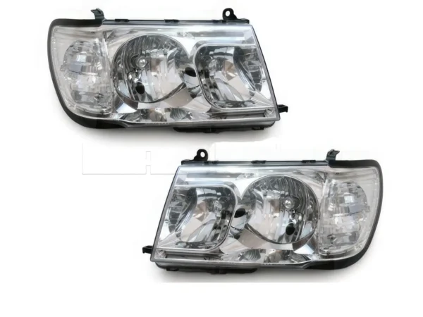 Phares av TOYOTA Land Cruiser 100/105 Series 98-Up crystal fond chrome