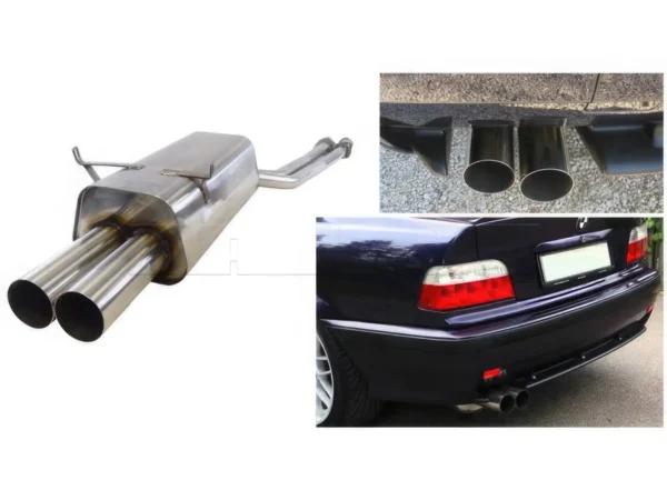 Silencieux SuperSport sortie double rond BMW E36 6 cylindres 325i