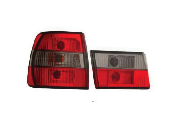 Feux ar crystal BMW E34 88-95 rouge/fumé