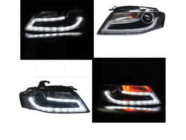 Phares av LED Bar AUDI A4 B8 08-11 - look PH2 - rég éléc