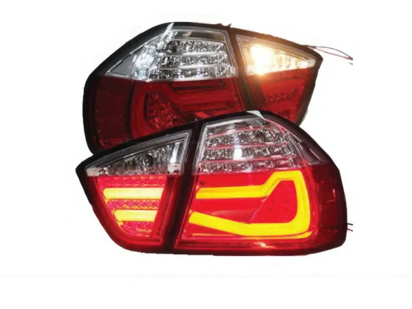 Feux ar LED BMW E90 PH1 06-08 rouge/blanc - Look F30
