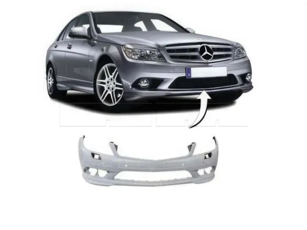 Pare-chocs av complet MER. C W204 Ph1 Pack AMG 10-11 - AntiB ronds - avec PDC