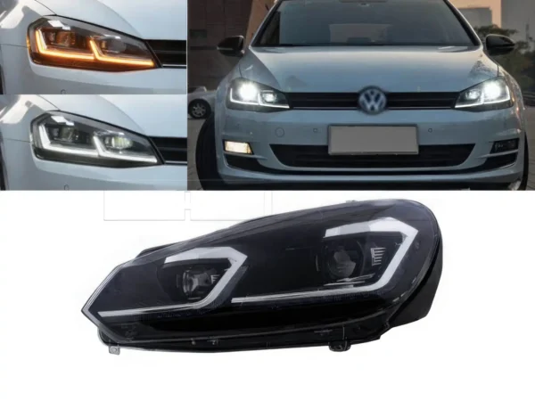 Phares av LED VW Golf 6 - Look Golf 7 PH2