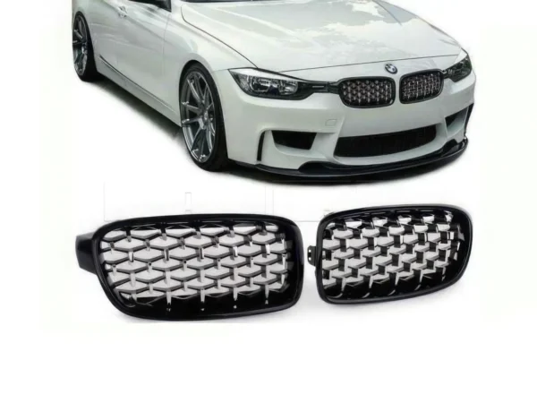 Grilles de calandre BMW F30 Diamont Gris/Noir
