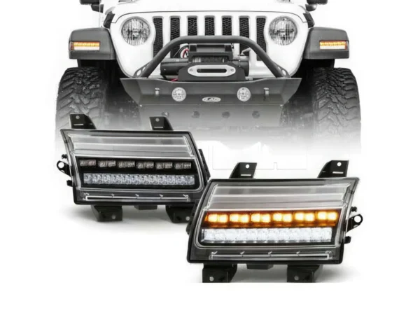 Feux de jour/Clignotants LED JEEP Wrangler JL 19-Up Fumé