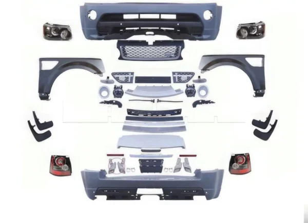 Kit carrosserie complet + Optiques av & Feux ar Range Rover SPORT Autobiography L320 Facelift