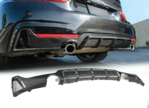 Diffuseur ar BMW Serie 4 F32 / F36 MPerformance - sorties G + D - Carbone look