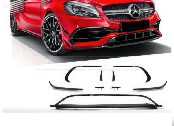 Kit spliters A45 pr pare-chocs av Merc. Classe A W176 PH2 AMG 2016->