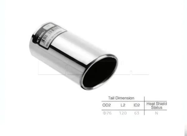 Embout simple rond - 1.2 TSİ OD2/L2/ID2 : Ф76/120/63mm