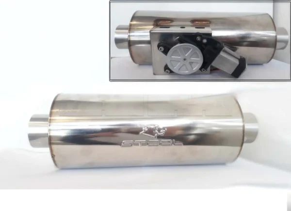 Silencieux Inox avec Valve éléctrique Ф140/Ф63/310