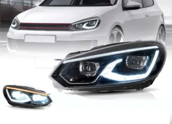 Phares av VW GOLF 6 look Golf 8 - FULL LED Dynamique