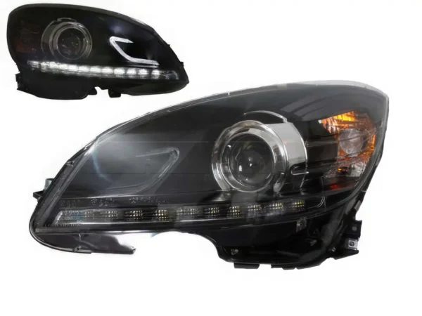 Phares av Mer. Classe C W204 PH1 type PH2 fond noir