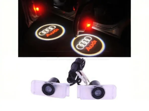 Feux d'éclairage LED pour bas de portes avec logo Audi - A3/A4/A5/A6/A8/Q5/Q7/TT