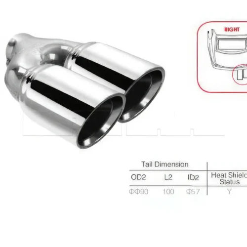 Embout double rond D – OD2/L2/ID2 : Ф90/100/57mm
