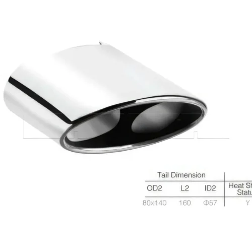 Embout oval Mercedes C180 W204 – OD2/L2/ID2 : 80×140/160/57mm