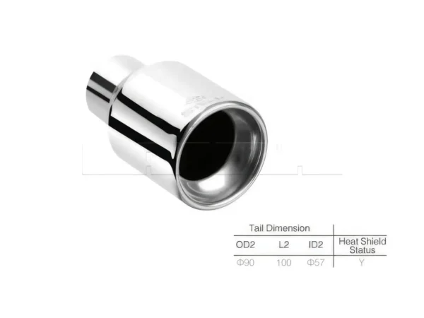Embout simple rond OD2/L2/ID2 : Ф90/100/Ф57mm