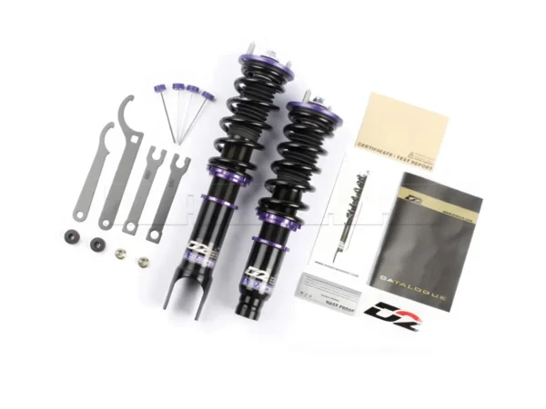 Combinés filetés D2 Racing config DRIFT BMW E36 6 CYL avec coupelles rotulées réglables