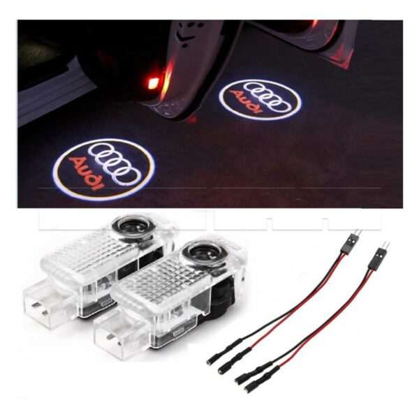 Feux d'éclairage LED pour bas de portes avec logo Audi - A3/A4/A5/A6/A8/Q5/Q7/TT - Image 2