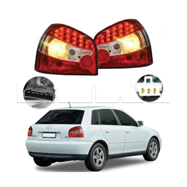 Feux ar LED AUDI A3 96-00 rouge/blanc - Image 4