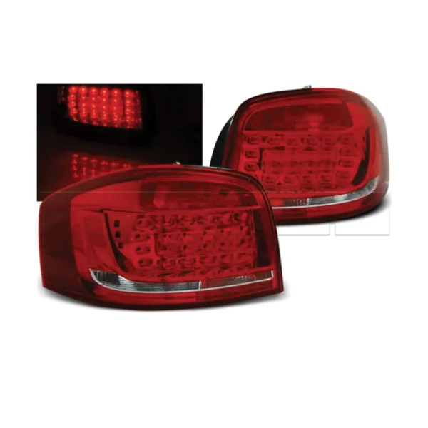 Feux ar LED Audi A3 2portes 03-08 rouge/fumé - Image 2