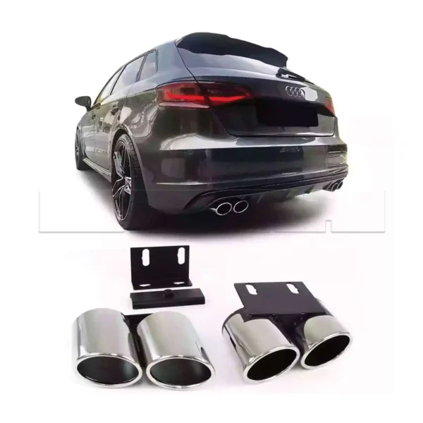Embouts d'échappements 4 sorties - Type Audi A3 S3 - Image 2