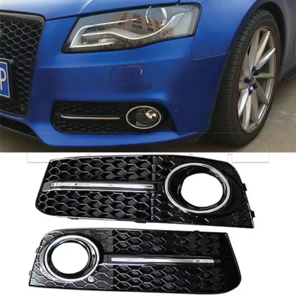 Grilles latérales type RS4 pr pare-chocs av standard AUDI A4 Type B8 PH1 - 08->12 - Image 2