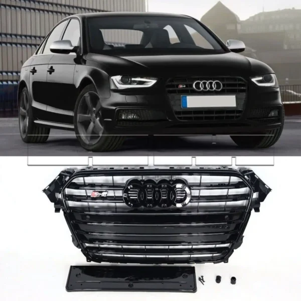 Calandre Audi A4 S4 Type B8 PH2 - 12->16 - Chrome/Noir - Image 3