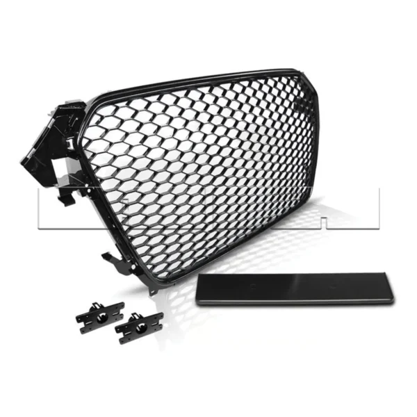 Calandre Audi A4 RS4 Type B8 PH2 - 12->16 - Noir/Noir - Image 3