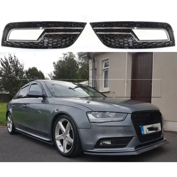 Grilles latérales type RS4 pr pare-chocs av standard Audi A4 Type B8 PH2 - 12->16 - Image 3