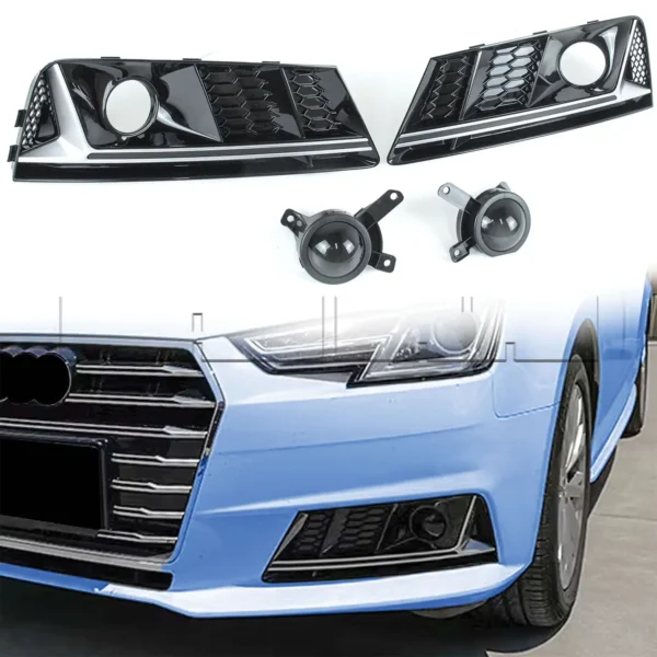 Grilles latérales type RS4 pr pare-chocs av standard Audi A4 Type B9 - 16->19 - Image 4