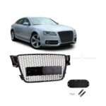 Calandre Audi A5 RS5 Type 8T PH1 - 07->12 - Noir/Noir