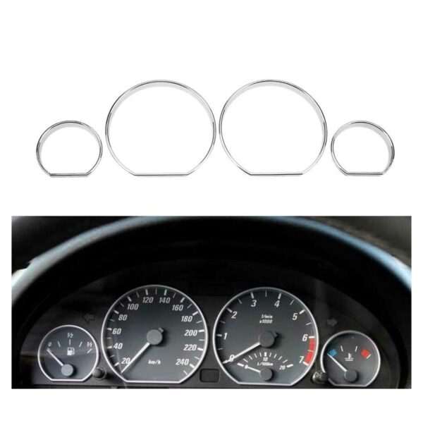 Cerclages compteur chrome BMW E30 - Image 3