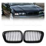 Grilles de calandre BMW E46 4P PH1 98-01 noir brillant - Image 2