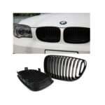 Grilles de calandre noir brillant BMW Serie 1 E87 PH2 07-11 - Image 2
