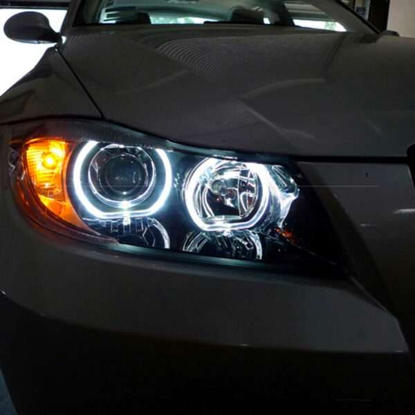 Phares av angel eyes LED BMW E90 05-11 - Image 2