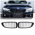 Grilles de calandre BMW Serie 4 F32/F36 MPerformance - Noir brillant - Image 2
