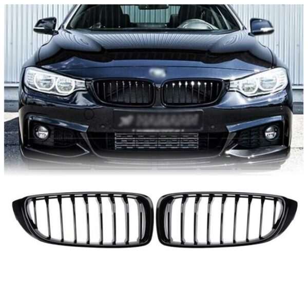 Grilles de calandre BMW Serie 4 F32/F36 MPerformance - Noir brillant - Image 2