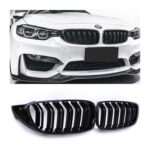 Grilles de calandre BMW Serie 4 F32/F36 M4 - Noir brillant - Image 2
