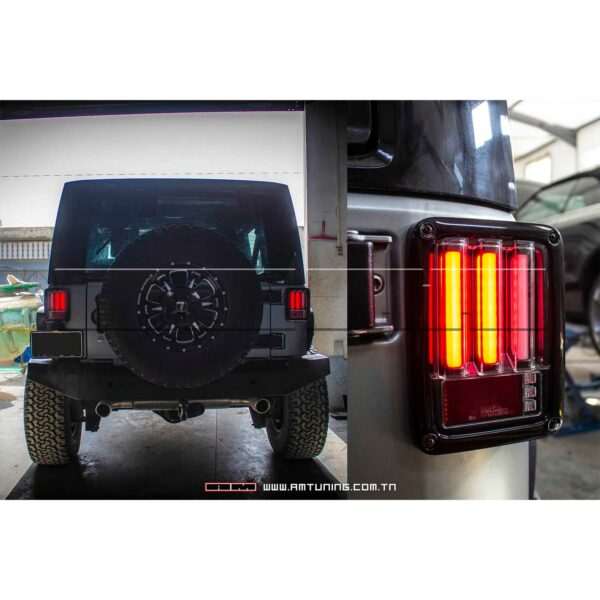 Feux ar LED Bar JEEP Wrangler JK 07-UP Fumé - Image 3