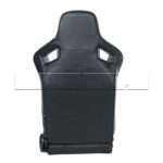 Siège baquet type Recaro similicuir noir / surpiqûres blanches - Image 4