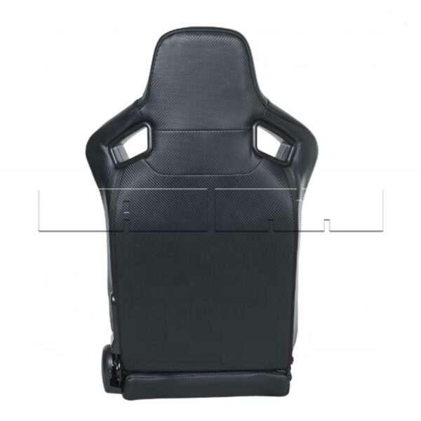 Siège baquet type Recaro similicuir noir / surpiqûres blanches - Image 4