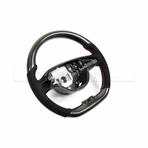 Volant Mercedes (AMG) Carbone/Alcantara/Surpiqûre rouge – C W205 / E W212 / E coupé C207 / A W176 / GLC / GLA W156 / CLA W117 / R172